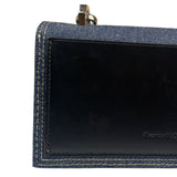 Alexander McQueen Denim Jeweled Knuckle Shoulder Bag