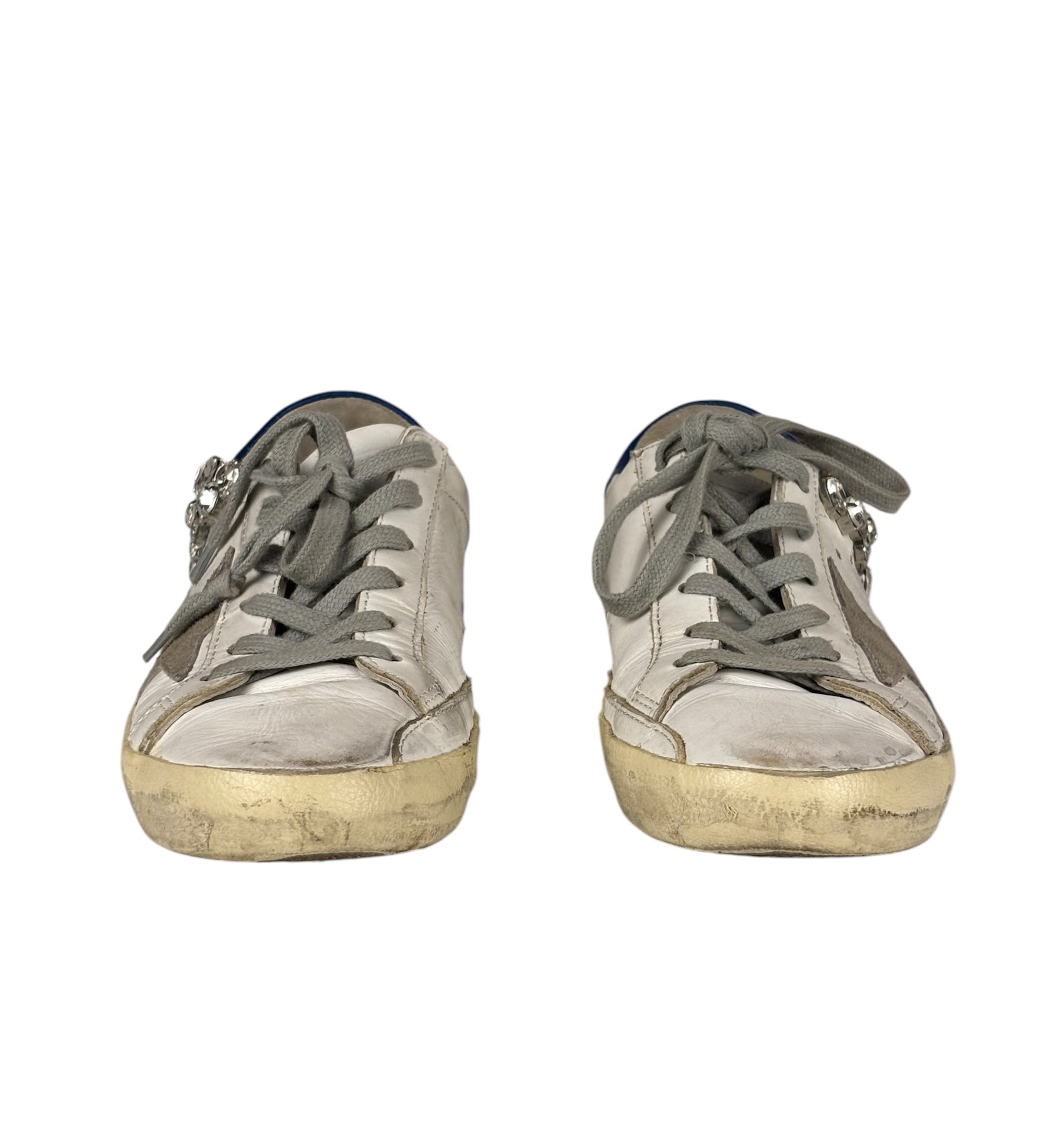 Golden Goose Superstar Sneakers Crystal Embellishments