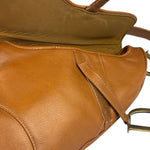 Christian Dior Tan Brown Leather Medium Saddle Bag