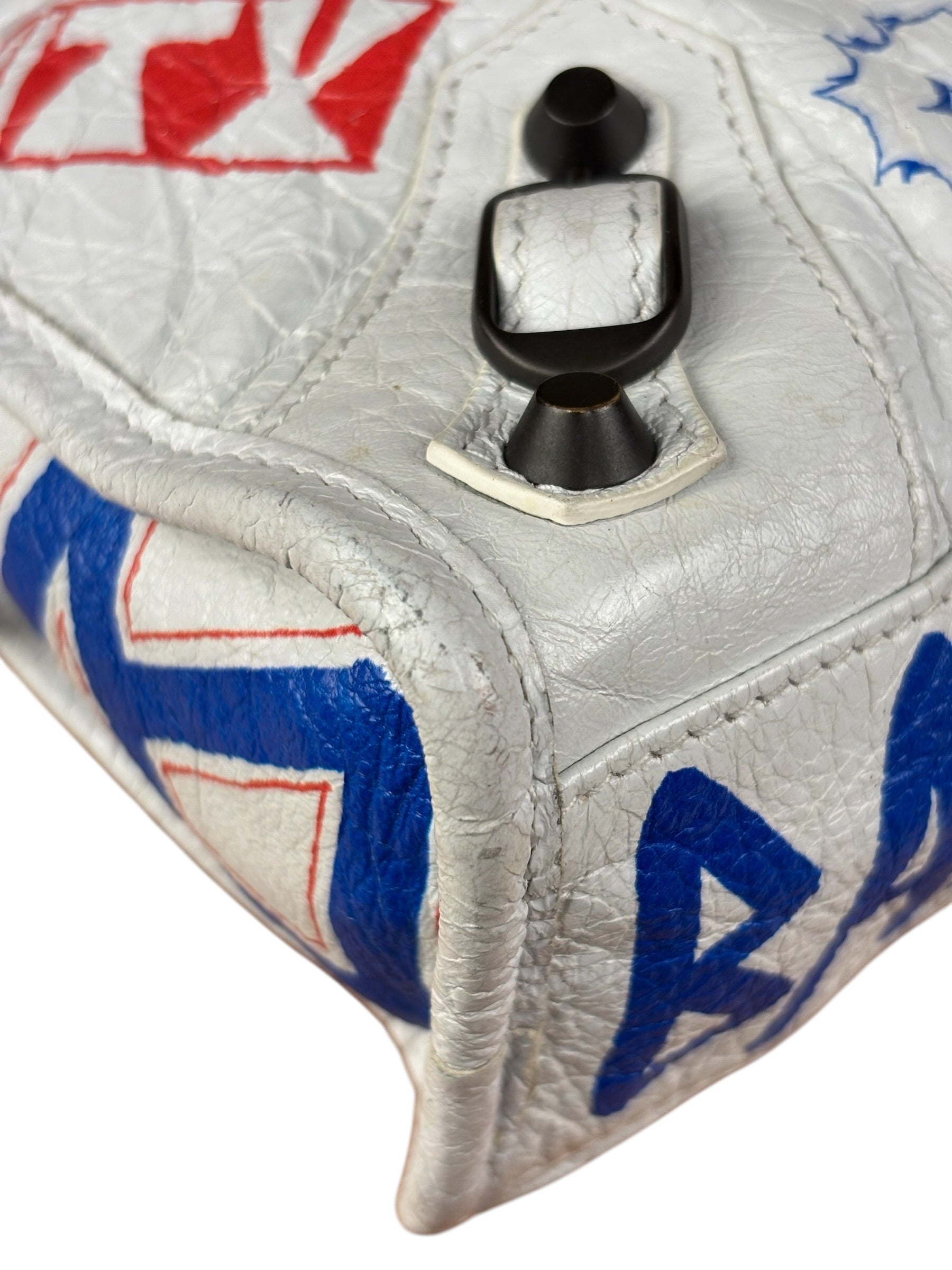 Balenciaga Mini White Graffiti Le City Bag