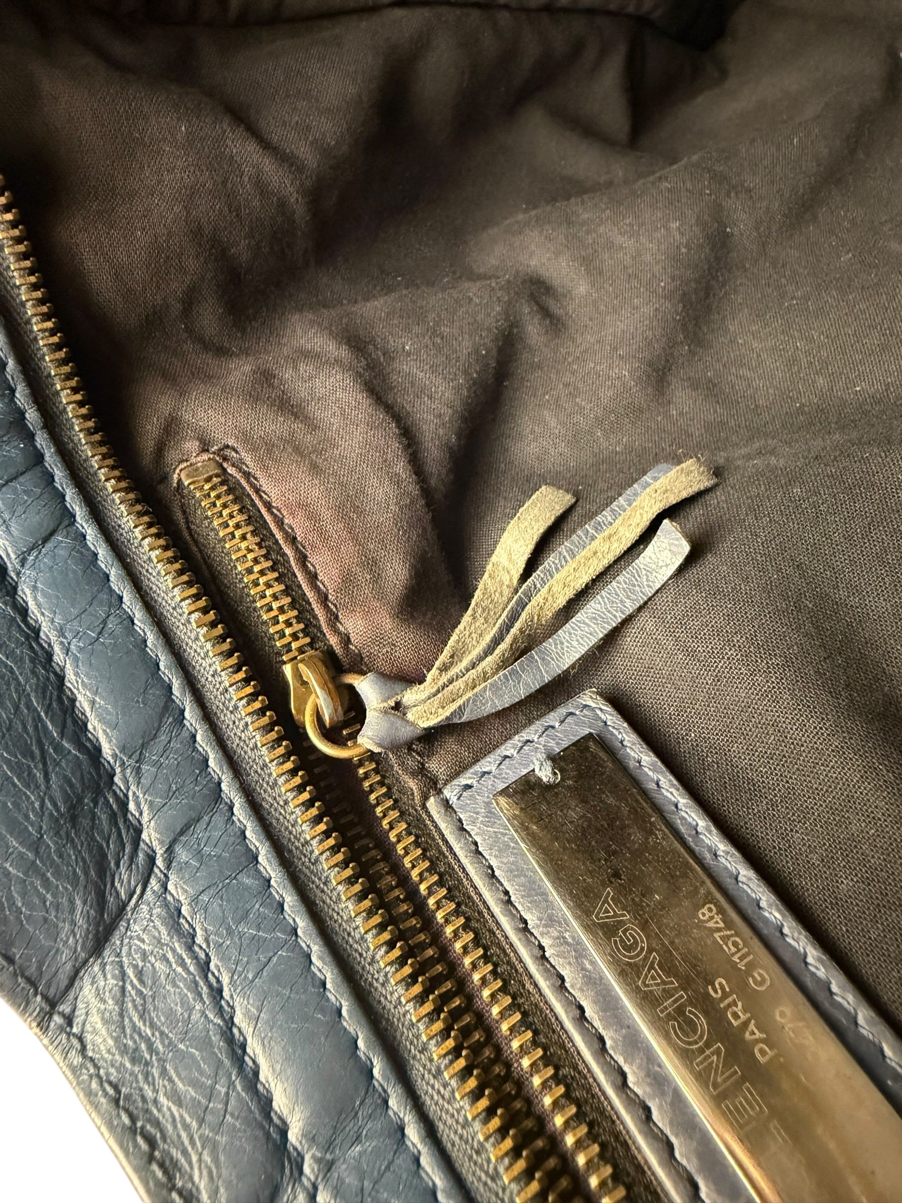 Balenciaga Blue Leather Medium Le City Two-Way Bag