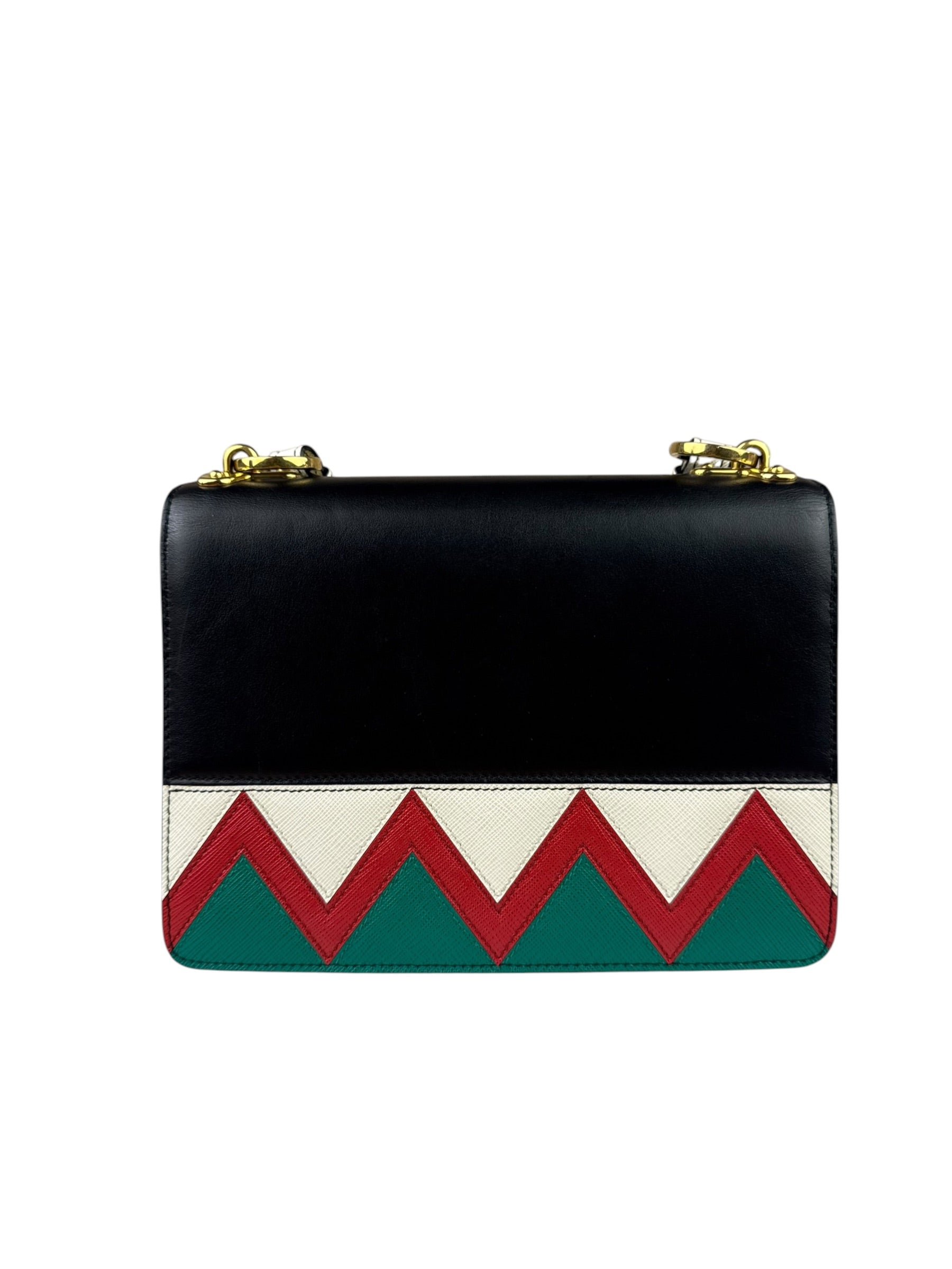 Prada Muilticolor Calfskin Esplanade Crossbody Bag