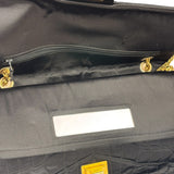 Chanel Black Matelasse Silk Double Flap Bag 2006