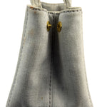 Prada Grey Denim Canapa Logo Tote