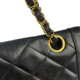 Chanel Black Quilted Leather Double Flap Small Bag