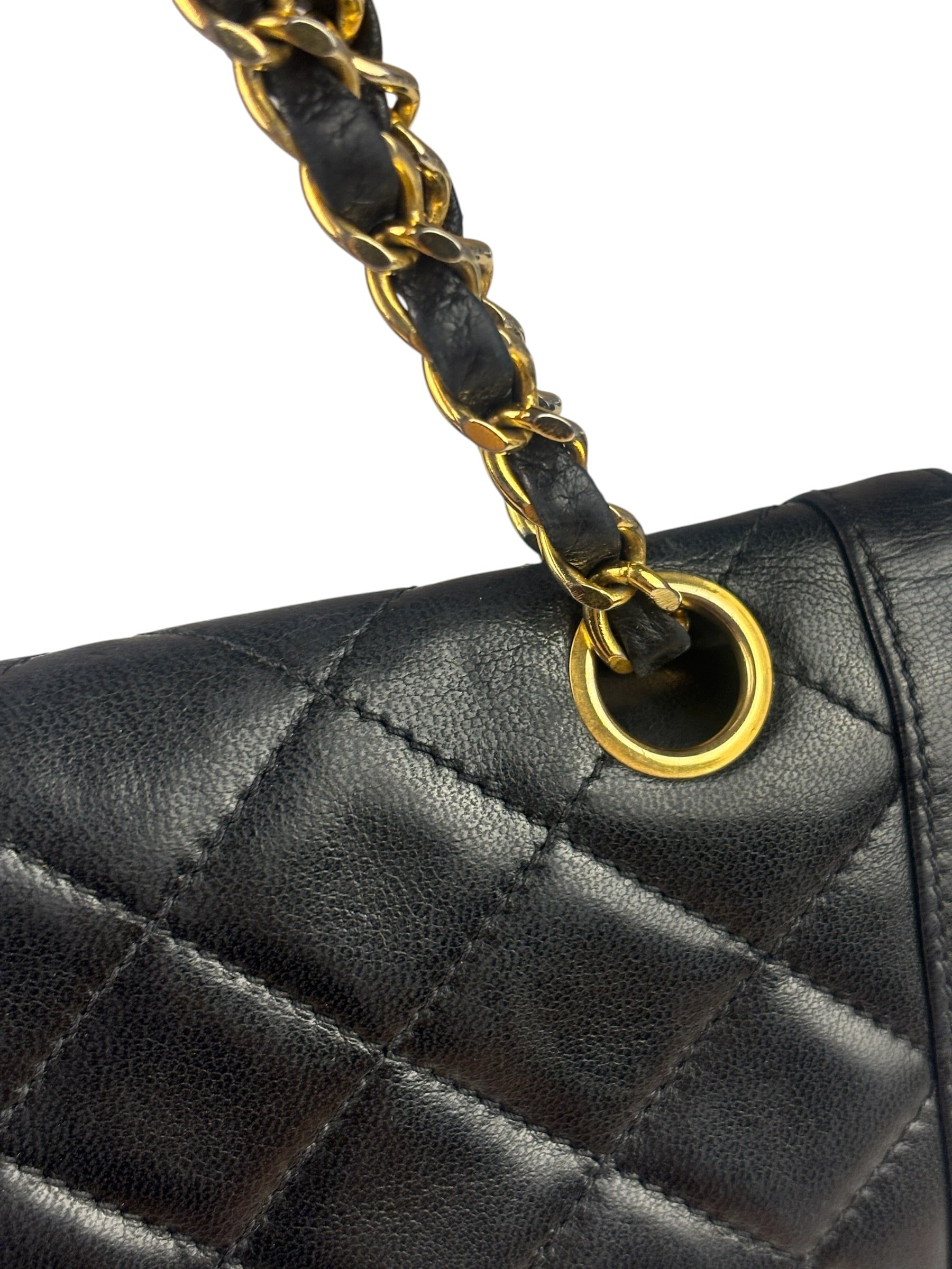 Chanel Black Quilted Leather Double Flap Small Bag