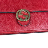 Gucci Red Interlocking G Wallet on Chain
