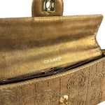 Chanel 2002 Gold Retro Tale East West Chain Flap