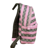 Gucci Pink Stripped Kids GG Supreme Canvas Backpack