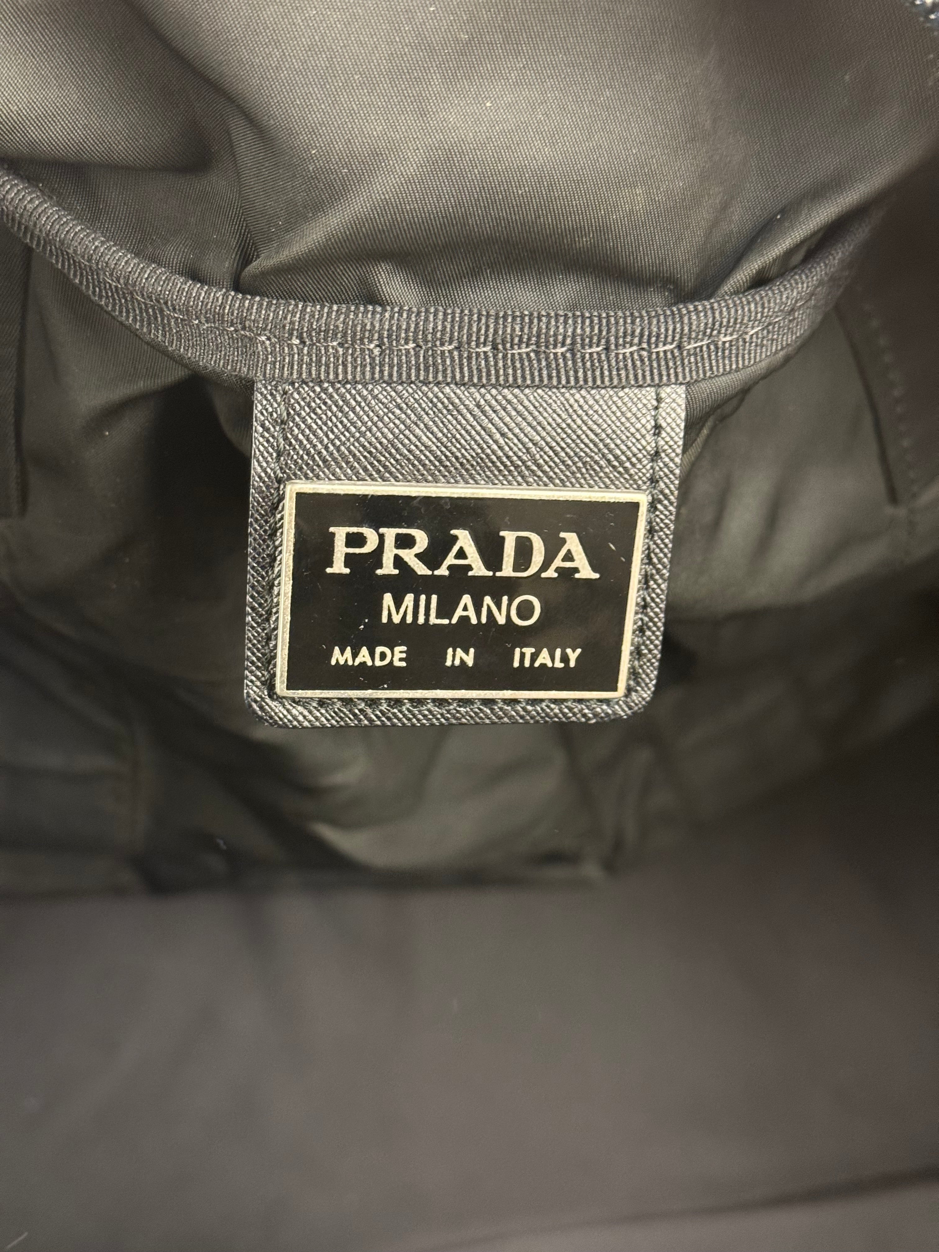 Prada Black Nylon Vintage Duffle Bag
