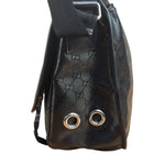 Gucci Black PVC GG Imprime Web Buckle Messenger Bag
