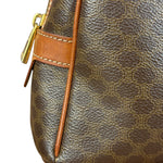 Celine Vintage Leather Macadam Dome Hand Bag