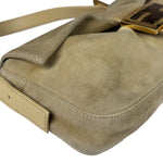 Fendi Beige Suede/Leather Trim Baguette