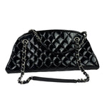 Chanel Black Patent Quilted Leather Just Mademoiselle Bowling Bag 2012