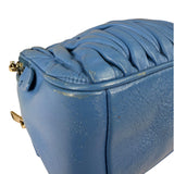Miu Miu Blue Matelassè Leather Crossbody Bag