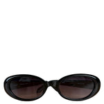 Quay Black Thin Sunglasses