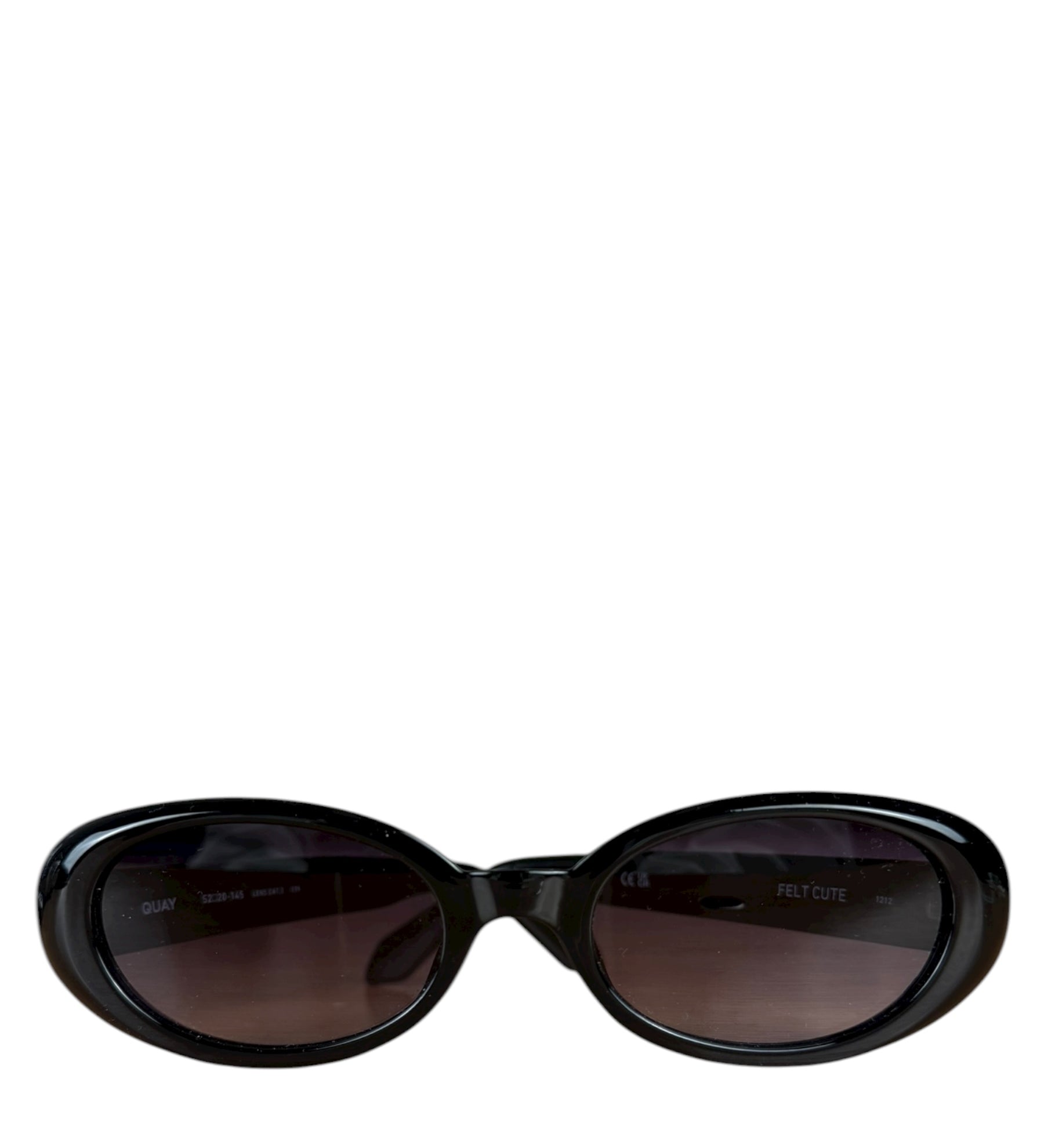 Quay Black Thin Sunglasses