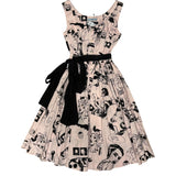 Prada Vintage Pop Art Print Mid Length Dress