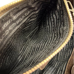 Prada Dark Brown Calf Leather Glace Twin-Pocket Tote