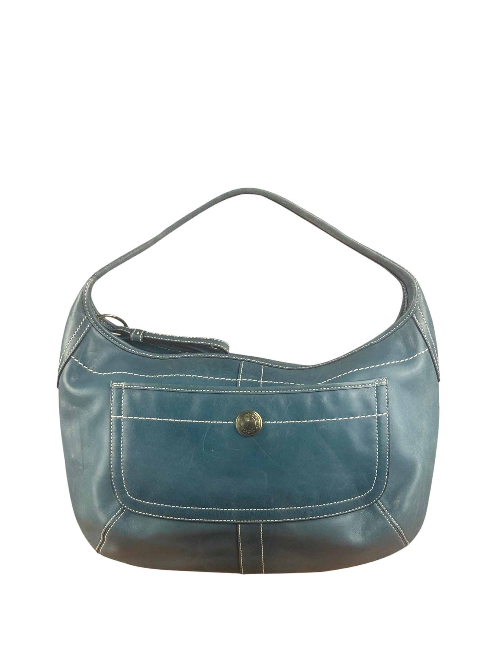 Coach Vintage Teal Leather Ergo Hobo Bag