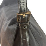 Fendi Black Leather Trim Mamma Baguette