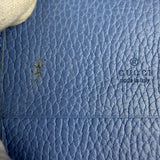 Gucci Blue Leather Marmont Card Case Wallet