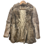 Vintage Mottled Brown Rabbit Fur Coat