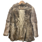Vintage Mottled Brown Rabbit Fur Coat