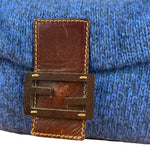 Fendi Vintage Blue Cashmere Baguette