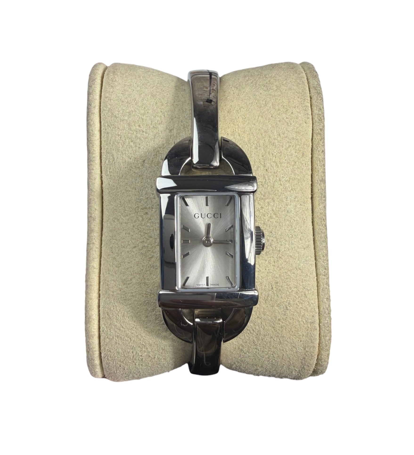 Gucci Stainless Steel 6800L Silver Dial Bangle Watch