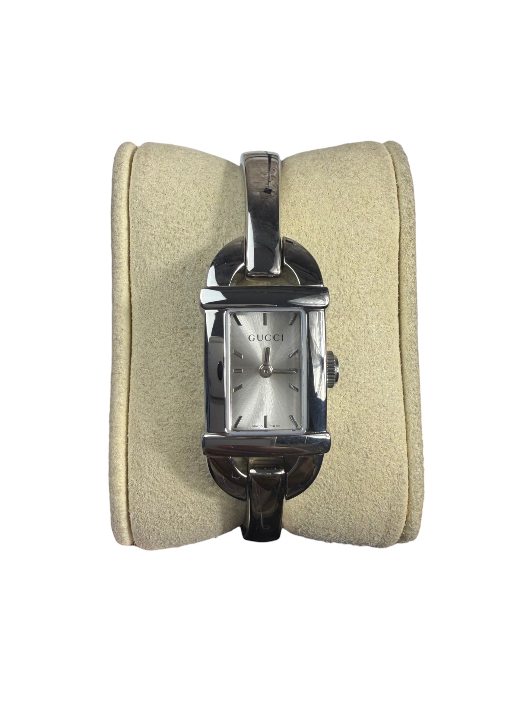 Gucci Stainless Steel 6800L Silver Dial Bangle Watch