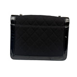 Chanel Black Patent Leather Trim Reissiue Flap Bag 2000