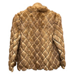 Vintage Light Brown Quilted Mink Fur Coat