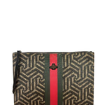 Gucci Beige/Black GG Caleido Web Zip Crossbody Bag
