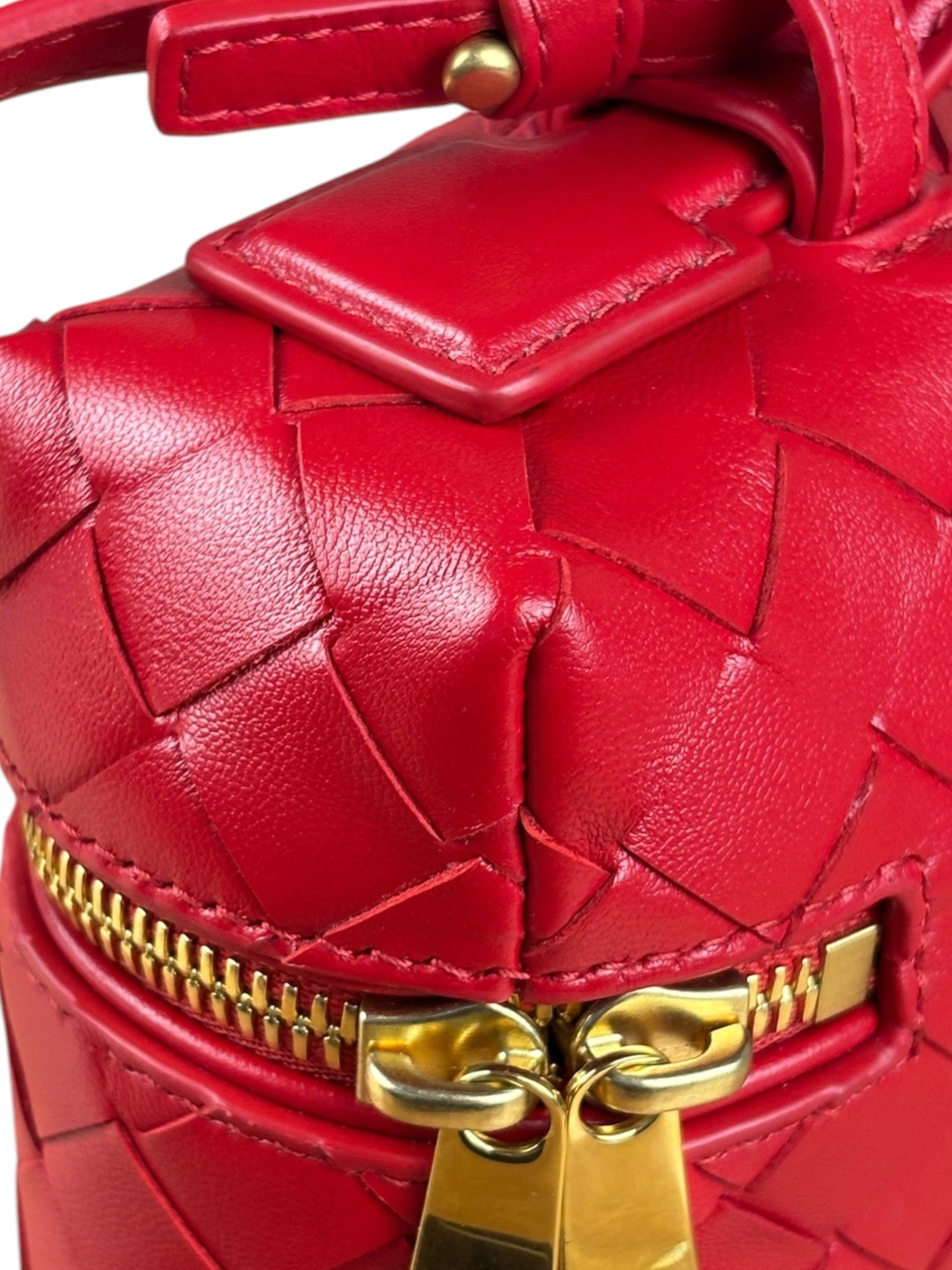Bottega Veneta Red Intrecciato Leather Crossbody Bag