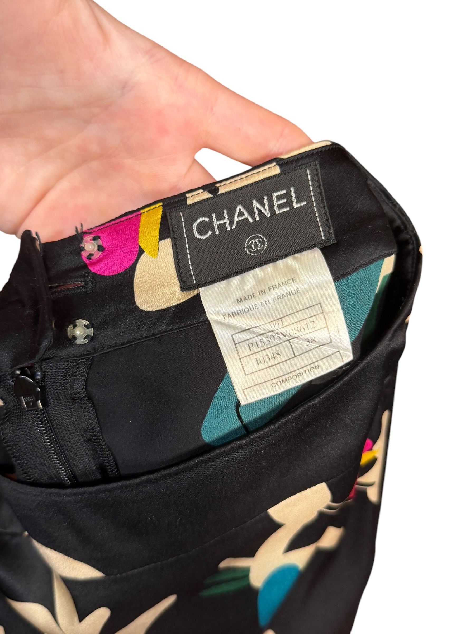 Chanel Vintage Karl Lagerfeld Spring/Summer 2000-00T Collection Silk Skirt