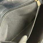 Chanel Vintage Navy Blue Leather Wild Stitch Surpique Flap Bag 2001