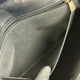 Chanel Vintage Navy Blue Leather Wild Stitch Surpique Flap Bag 2001