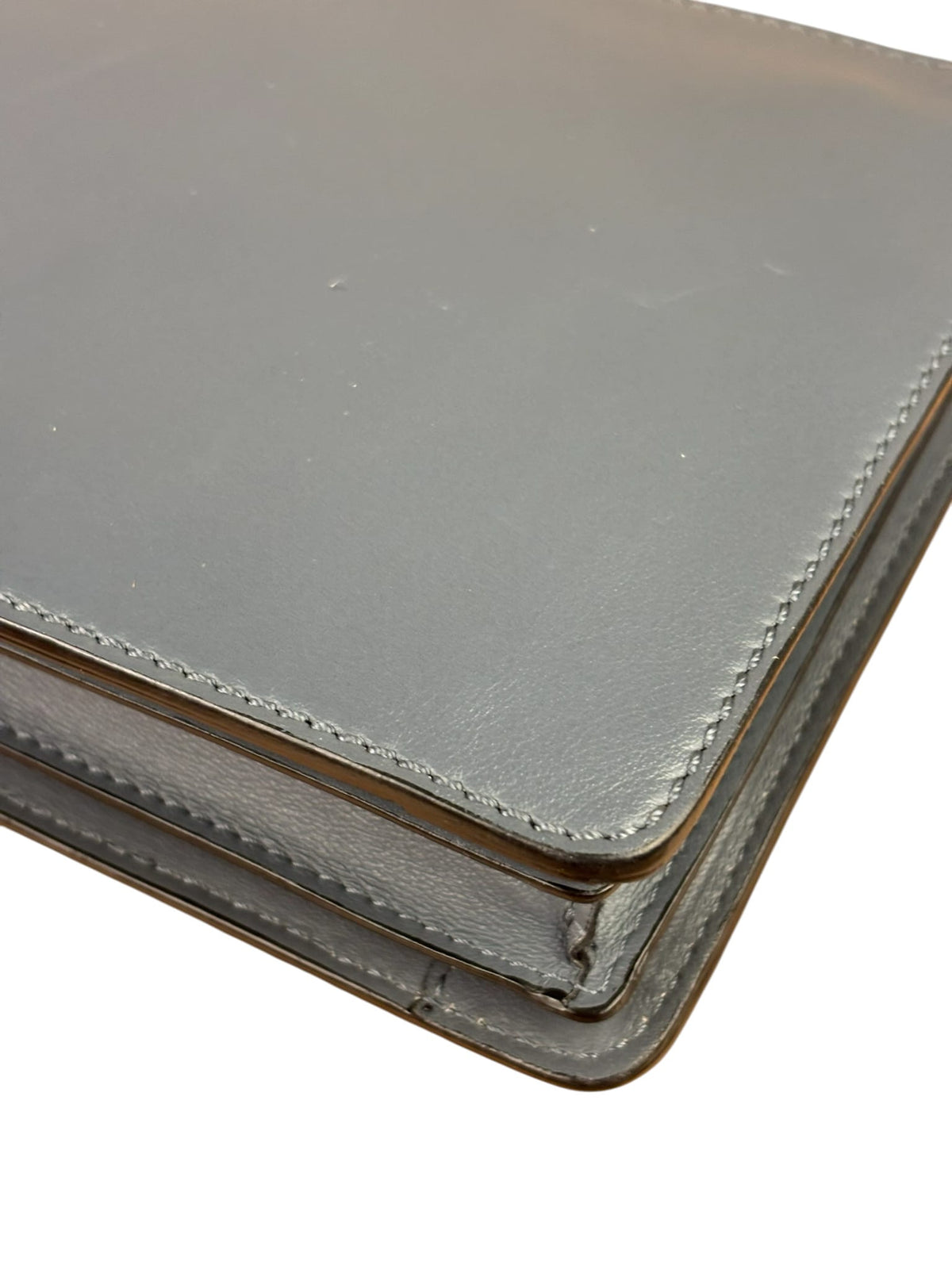 Fendi Grey Leather Monster Eyes Clutch