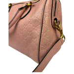 Gucci Pink Leather Guccissima Two-Way Boston Bag