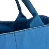 Prada Vintage Blue Canapa Canvas Tote
