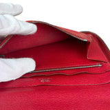 Hermes Rouge Epsom Leather Vintage Organizer Wallet