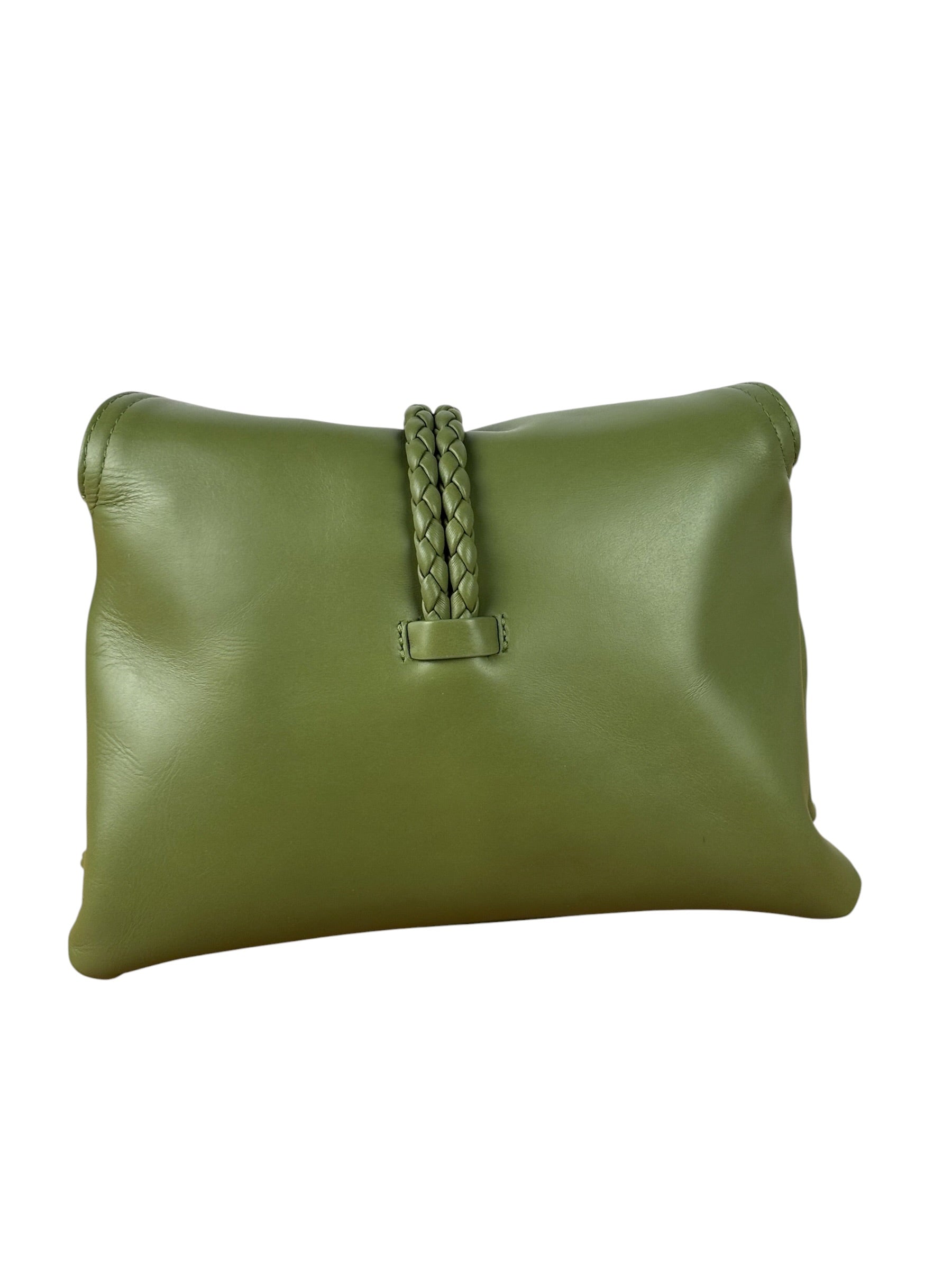 Bottega Veneta Baby Liberta Green Leather Shoulder Bag