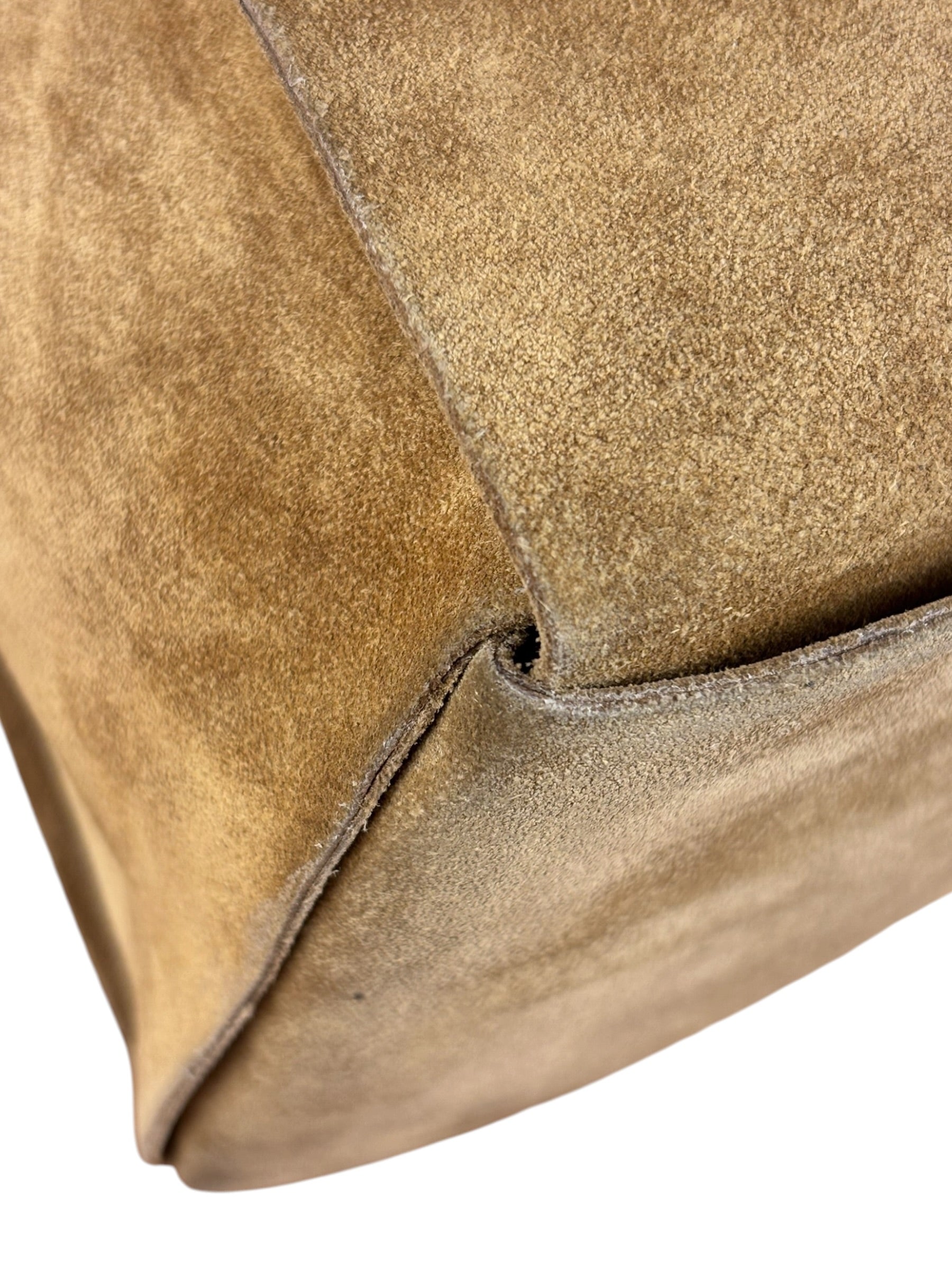 Bottega Veneta Brown Suede Maxi Intrecciato Arco Tote
