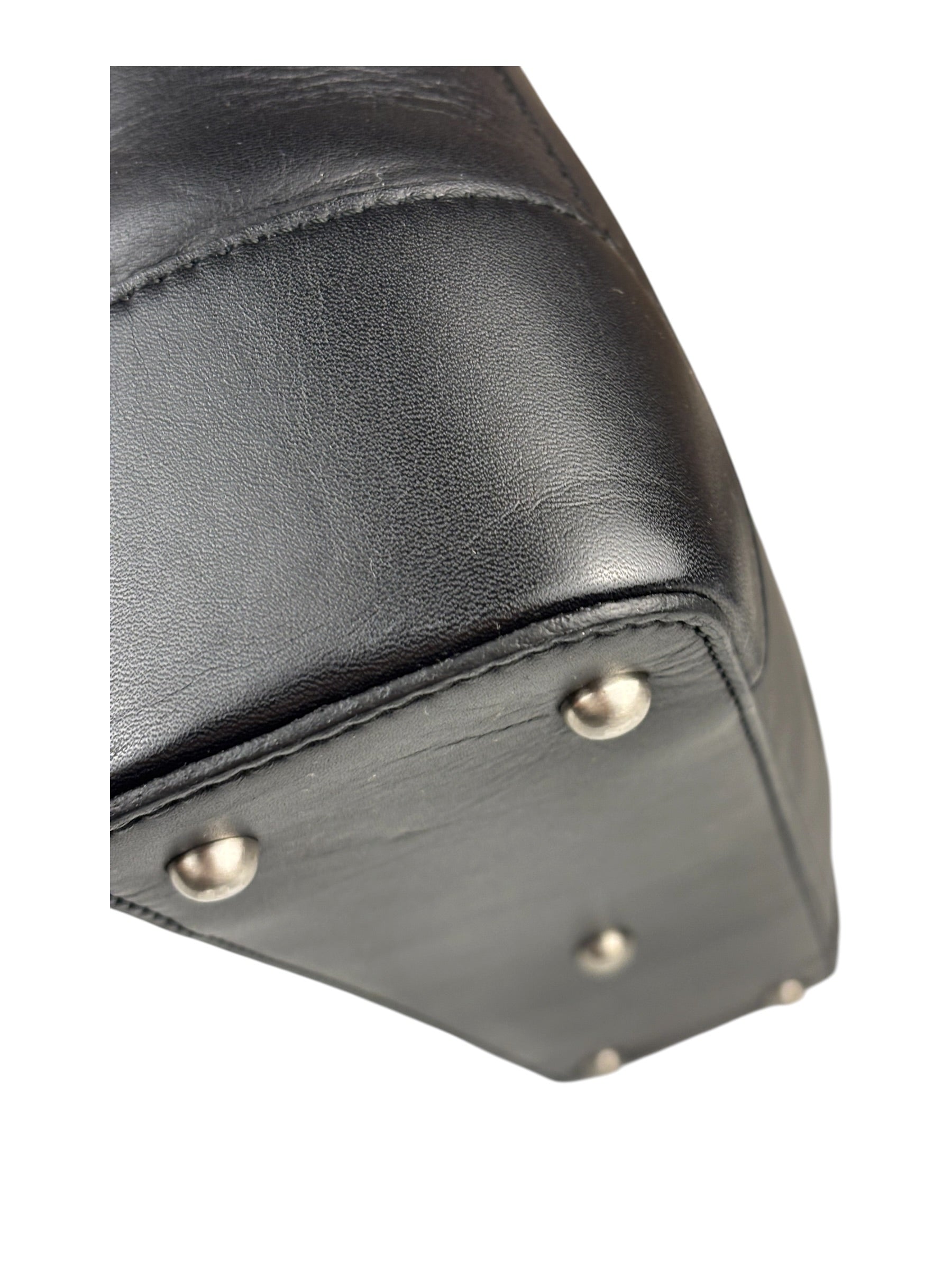Burberry Black Leather Hobo Bag