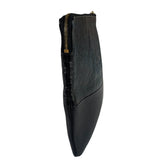 Celine Black Leather Solo Zipper Clutch