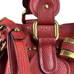 Chloe Red Leather Paddington Medium Satchel Two-Way Bag