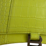 Balenciaga Small Yellow Croc Hourglass 2Way