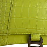 Balenciaga Small Yellow Croc Hourglass 2Way