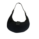 Fendi Black Leather Trim Mamma Baguette